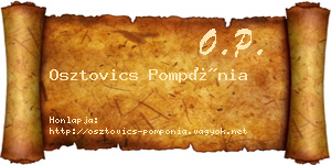 Osztovics Pompónia névjegykártya